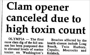 newspaperclam toxin report