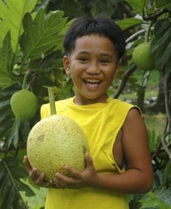 Breadfruit eaten by super-centenarian.